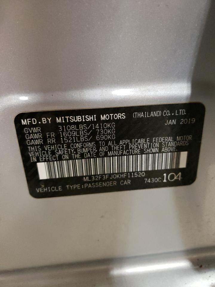 Photo 10 from auction – 2019 MITSUBISHI MIRAGE G4 with VIN ML32F3FJ0KHF11520