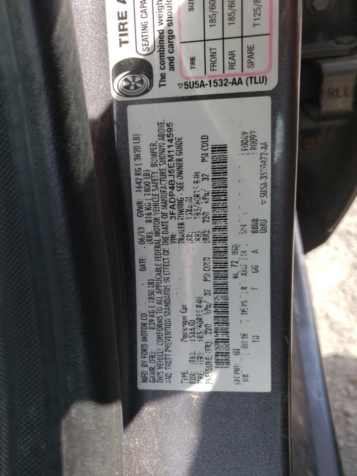 Photo 10 from auction – 2014 FORD FIESTA SE with VIN 3FADP4BJ5EM114595