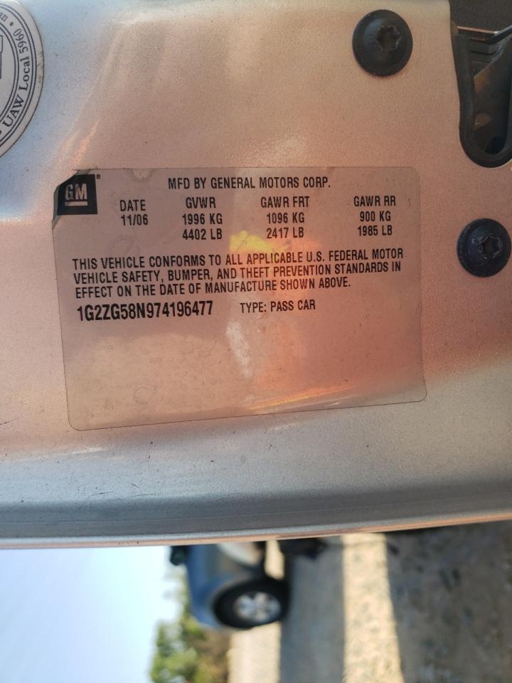 Photo 10 from auction – 2007 PONTIAC G6 BASE with VIN 1G2ZG58N974196477