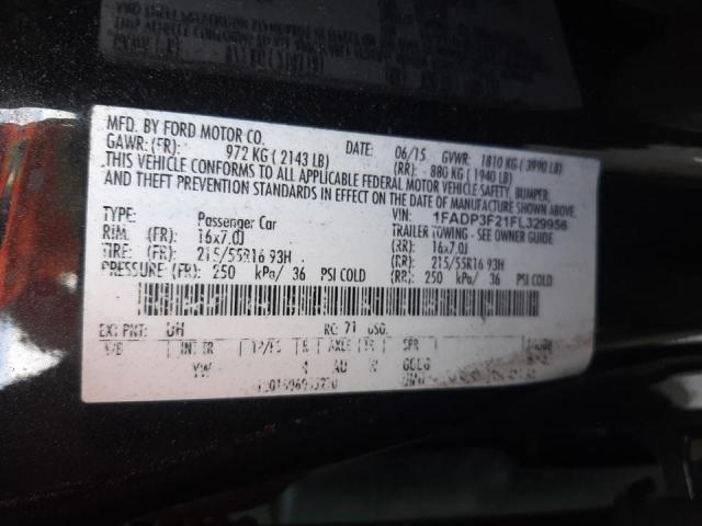 Photo 10 from auction – 2015 FORD FOCUS SE with VIN 1FADP3F21FL329956