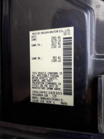Foto 10 de la subasta – 2012 NISSAN ALTIMA BAS con VIN 1N4AL2AP4CC169305