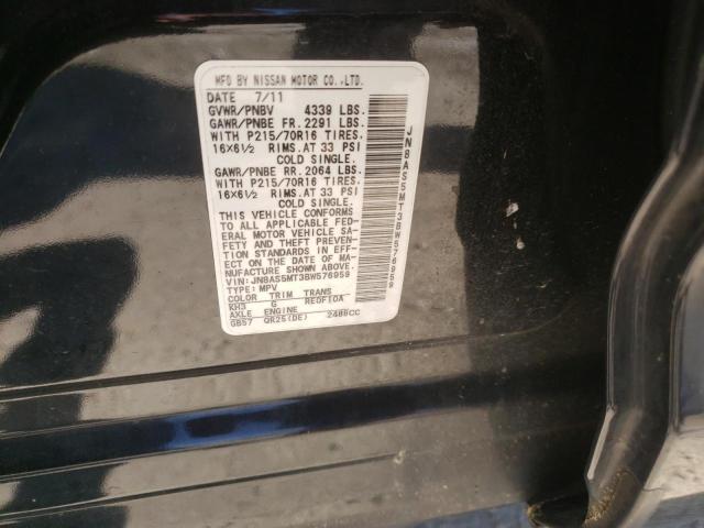 Photo 10 from auction – 2011 NISSAN ROGUE S with VIN JN8AS5MT3BW576959