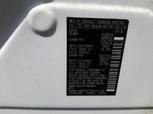 Photo 10 from auction – 2015 NISSAN ROGUE S with VIN KNMAT2MT4FP585547