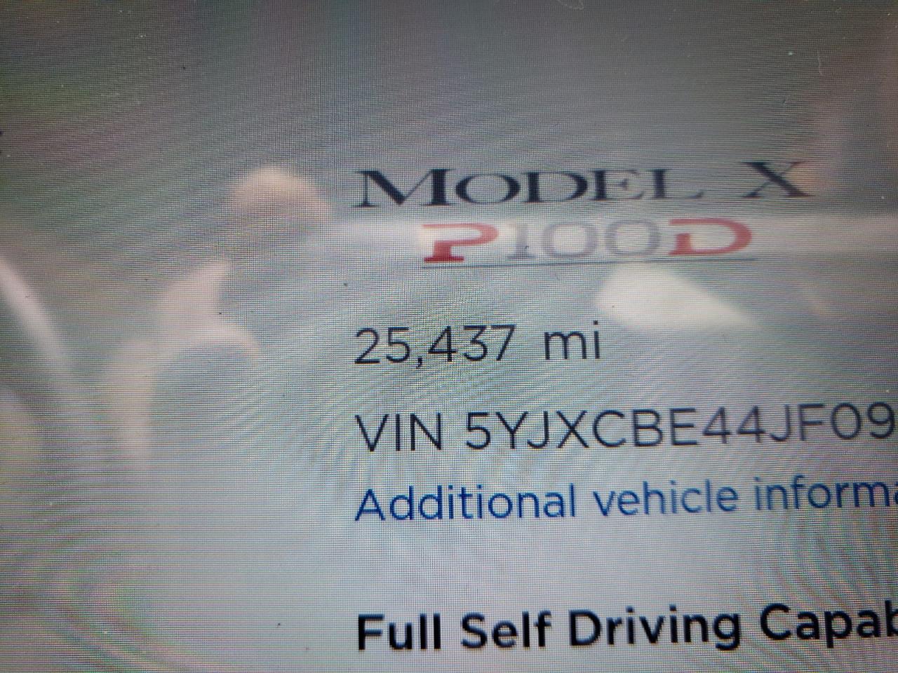 Photo 8 from auction – 2018 TESLA MODEL X with VIN 5YJXCBE44JF094819