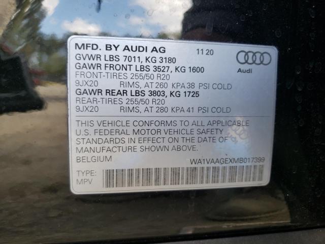 Photo 10 from auction – 2021 AUDI E-TRON PRE with VIN WA1VAAGEXMB017399