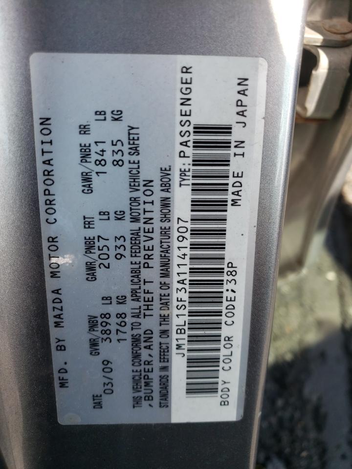 Photo 10 from auction – 2010 MAZDA 3 I with VIN JM1BL1SF3A1141907