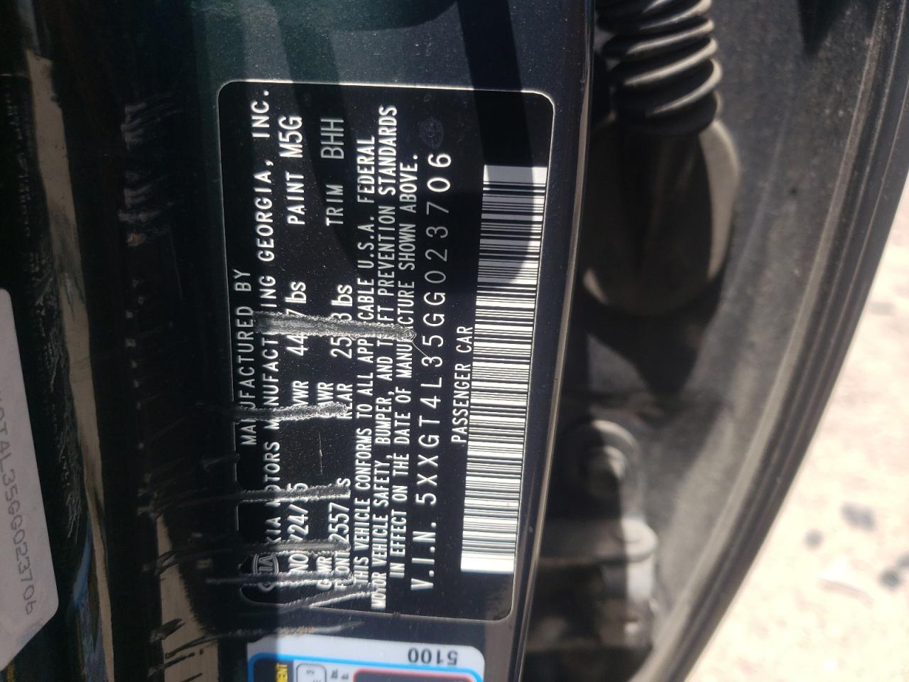 Photo 10 from auction – 2016 KIA OPTIMA LX with VIN 5XXGT4L35GG023706