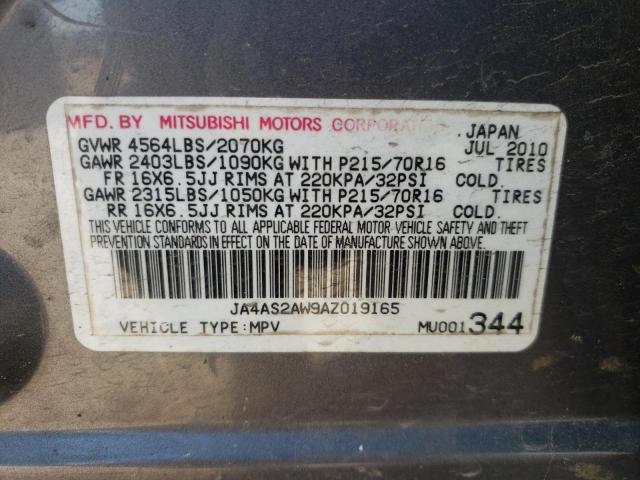 Photo 10 from auction – 2010 MITSUBISHI OUTLANDER with VIN JA4AS2AW9AZ019165