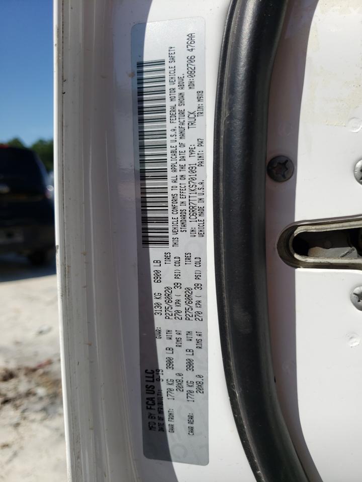 Photo 10 from auction – 2019 RAM 1500 CLASS with VIN 1C6RR7TT1KS701091
