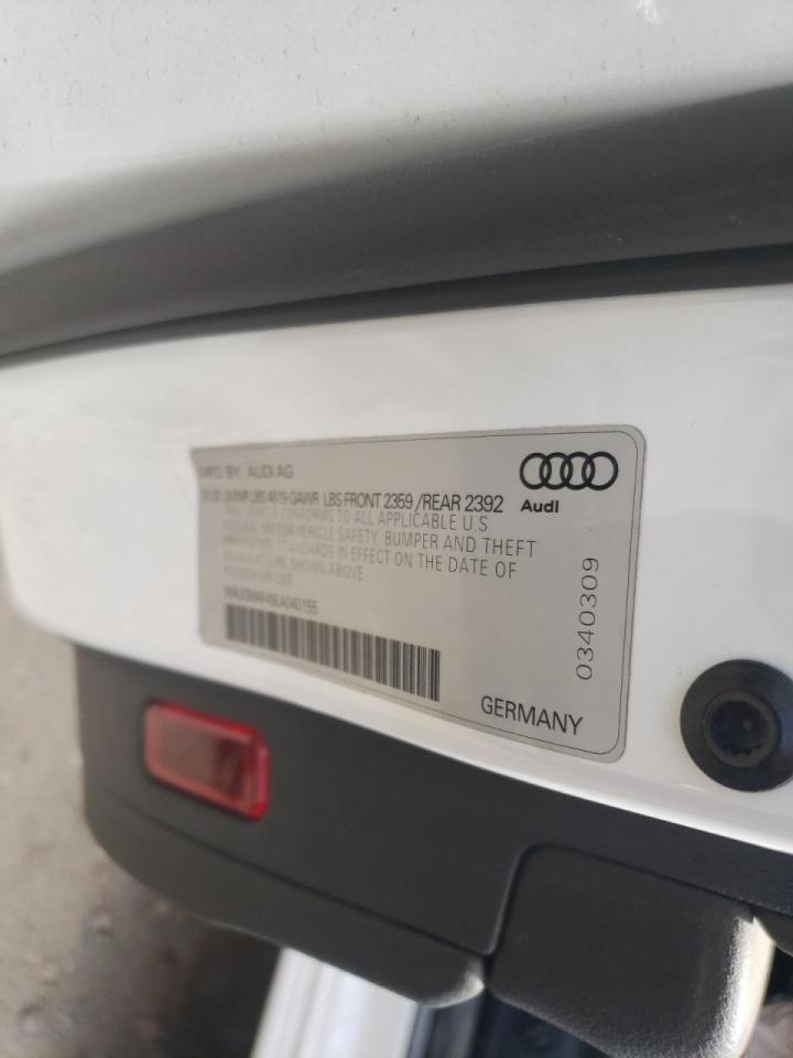 Photo 10 from auction – 2020 AUDI A4 PREMIUM with VIN WAUGMAF49LA040155