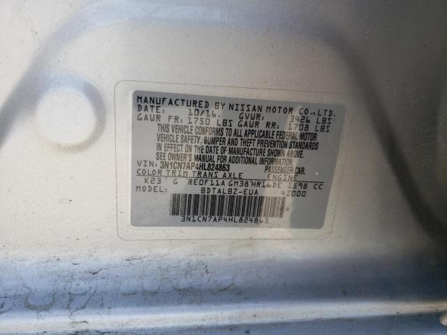 Photo 10 from auction – 2017 NISSAN VERSA S with VIN 3N1CN7AP4HL824863