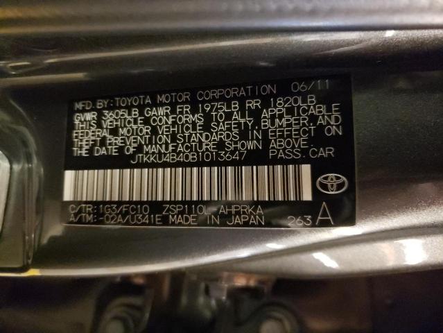Photo 10 from auction – 2011 TOYOTA SCION XD with VIN JTKKU4B40B1013647