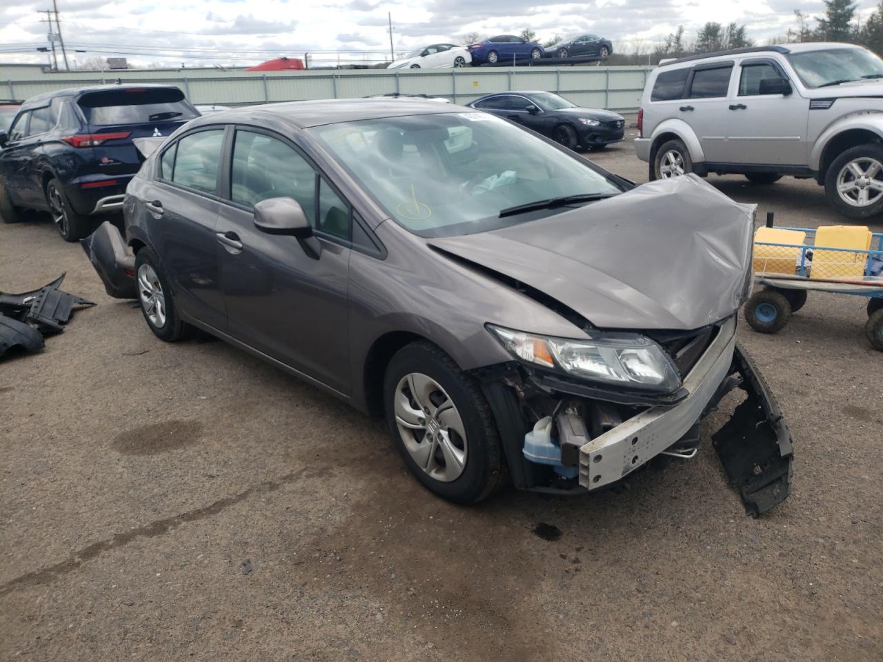 HONDA CIVIC LX 2013 with VIN 2HGFB2F51DH577173 - Photo from auction
