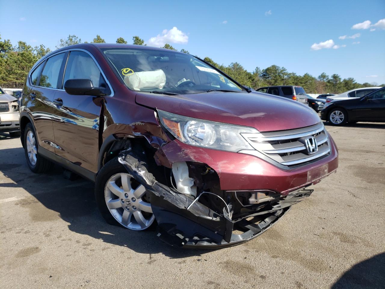 HONDA CR-V LX 2012 with VIN 5J6RM4H3XCL076288 - Photo from auction