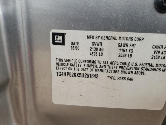 Photo 10 from auction – 2005 BUICK LESABRE CU with VIN 1G4HP52KX5U251842