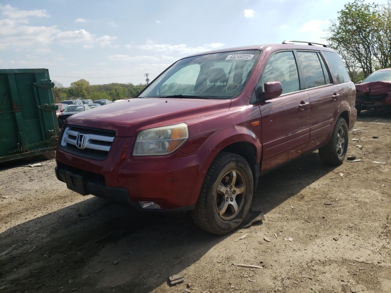 Photo 2 from auction – 2006 HONDA PILOT EX with VIN 5FNYF18526B026035