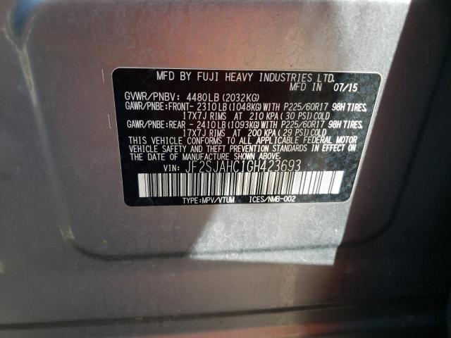 Photo 10 from auction – 2016 SUBARU FORESTER 2 with VIN JF2SJAHC1GH423693