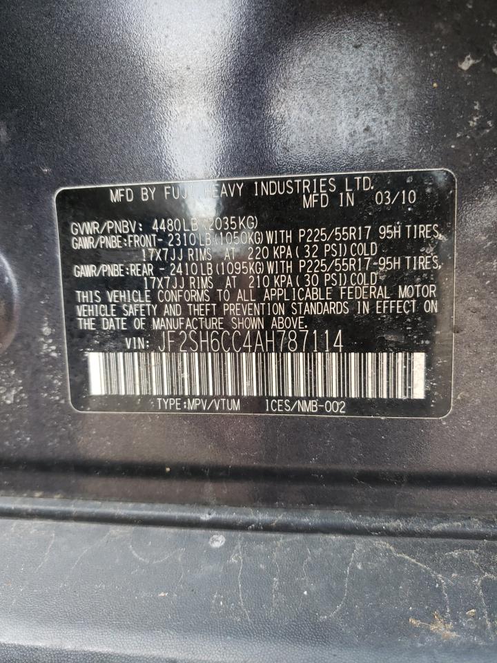 Photo 10 from auction – 2010 SUBARU FORESTER 2 with VIN JF2SH6CC4AH787114