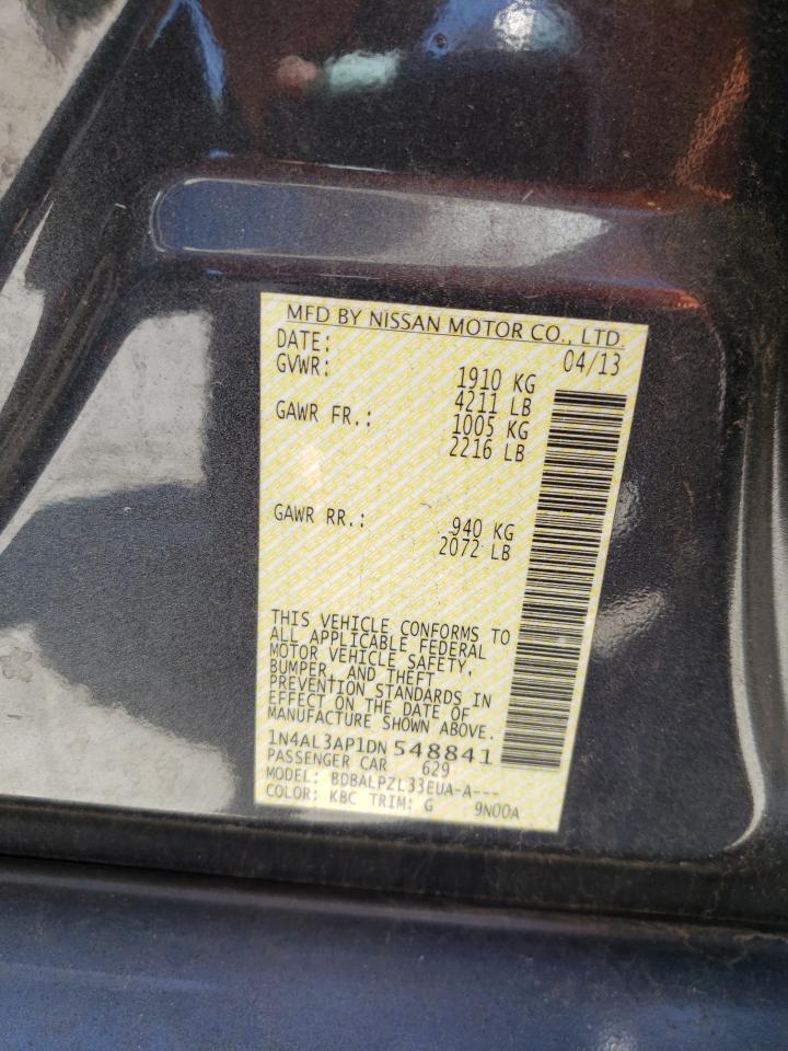 Photo 10 from auction – 2013 NISSAN ALTIMA 2.5 with VIN 1N4AL3AP1DN548841