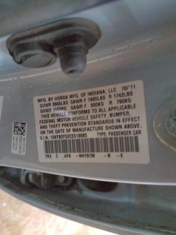 Photo 10 from auction – 2012 HONDA CIVIC LX with VIN 19XFB2F52CE018885