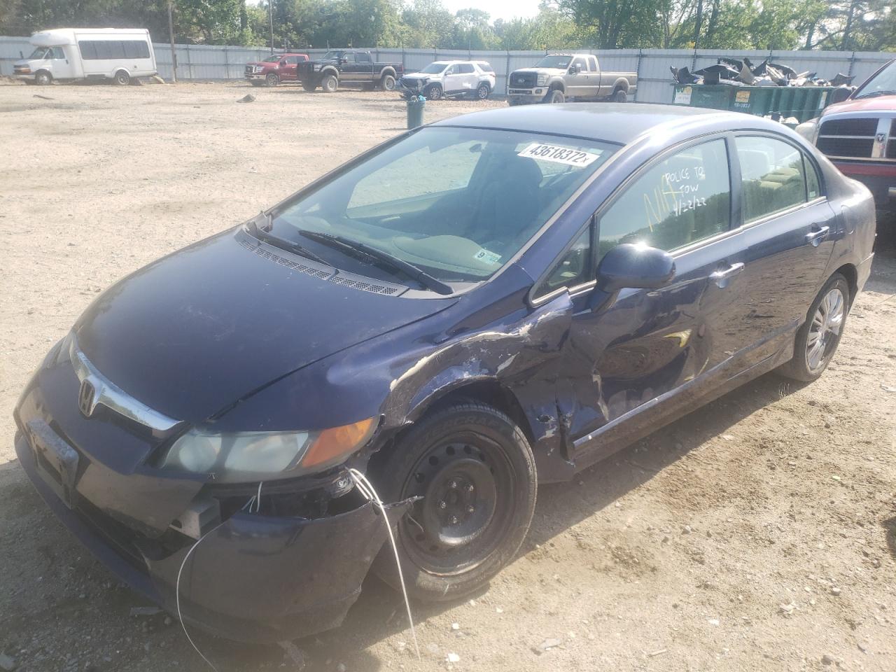 Photo 2 from auction – 2006 HONDA CIVIC LX with VIN 1HGFA16546L048108