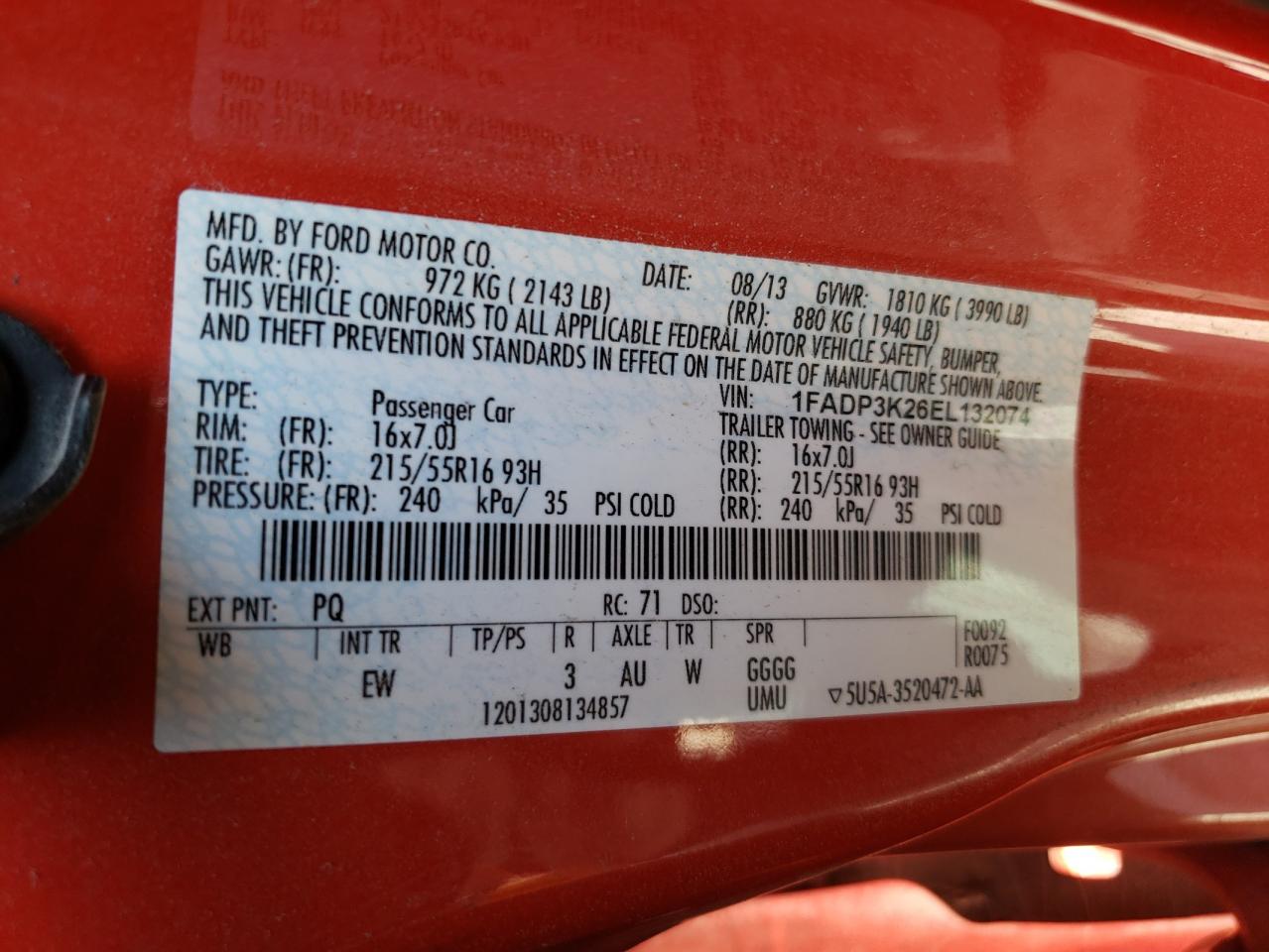 Photo 10 from auction – 2014 FORD FOCUS SE with VIN 1FADP3K26EL132074