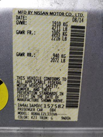 Photo 10 from auction – 2015 NISSAN ALTIMA 2.5 with VIN 1N4AL3AP0FC157582