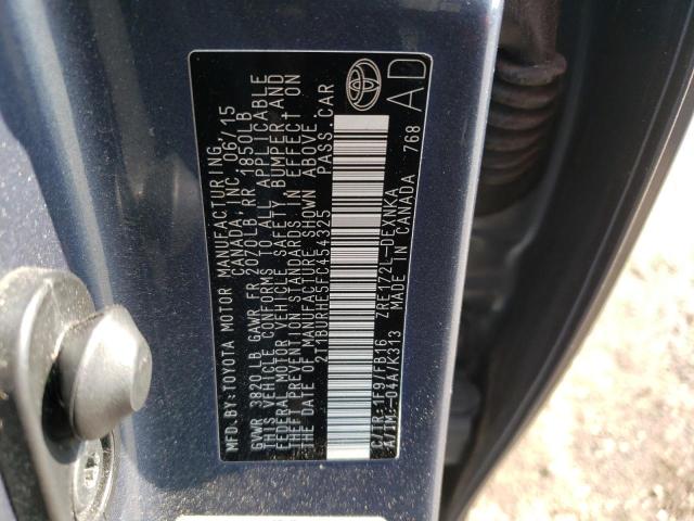 Photo 10 from auction – 2015 TOYOTA COROLLA L with VIN 2T1BURHE5FC454325