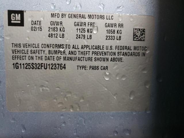 Photo 10 from auction – 2015 CHEVROLET IMPALA LT with VIN 1G1125S32FU123764