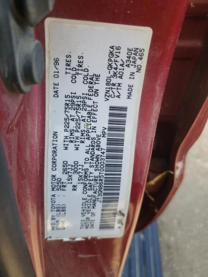Photo 10 from auction – 1996 TOYOTA 4RUNNER with VIN JT3GN86R5T0003747