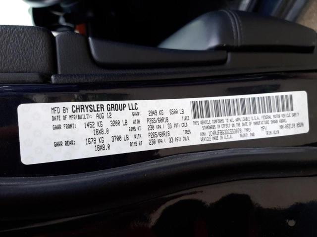 Photo 10 from auction – 2013 JEEP GRAND CHER with VIN 1C4RJFBG3DC553070