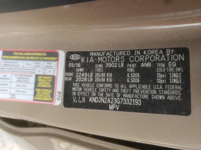 Photo 10 from auction – 2016 KIA SOUL with VIN KNDJN2A23G7332193