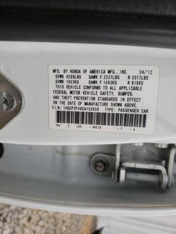Photo 10 from auction – 2012 HONDA ACCORD LXP with VIN 1HGCP2F46CA150659