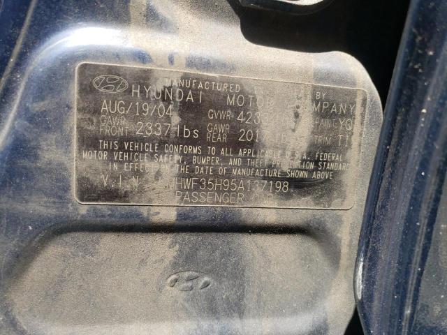 Photo 10 from auction – 2005 HYUNDAI SONATA GLS with VIN KMHWF35H95A137198