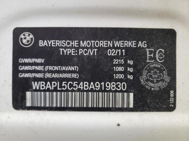 Photo 10 from auction – 2011 BMW 335XI with VIN WBAPL5C54BA919830
