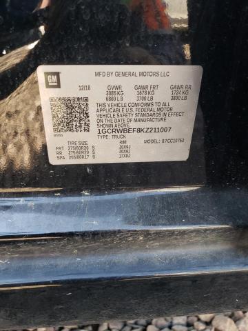Photo 10 from auction – 2019 CHEVROLET SILVERADO with VIN 1GCRWBEF8KZ211007