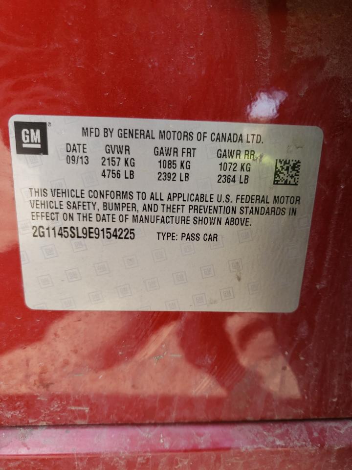 Photo 10 from auction – 2014 CHEVROLET IMPALA LTZ with VIN 2G1145SL9E9154225
