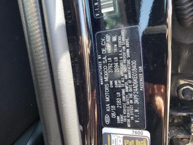 Photo 10 from auction – 2019 KIA FORTE FE with VIN 3KPF24AD6KE018400