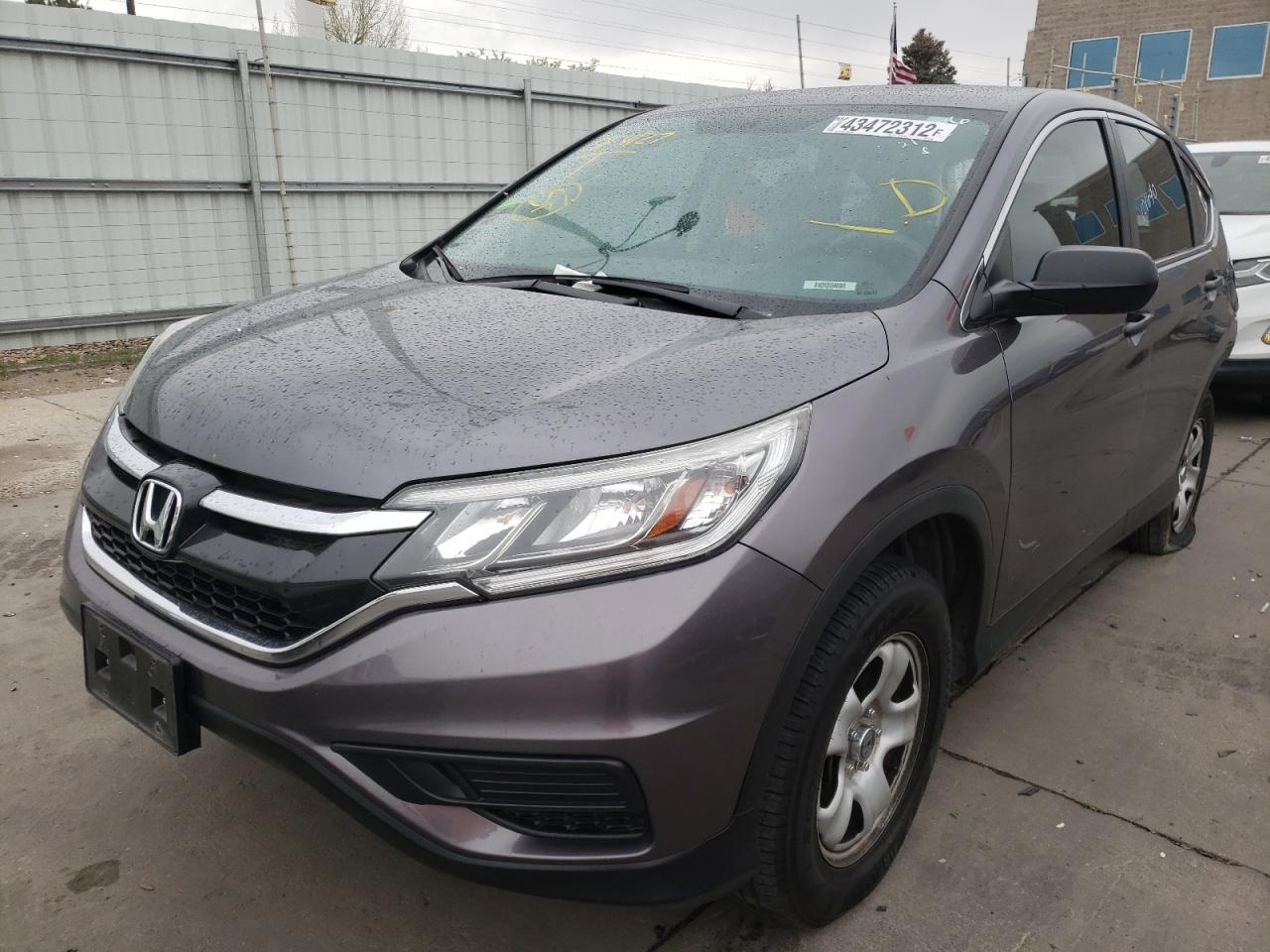 Photo 2 from auction – 2016 HONDA CR-V LX with VIN 2HKRM4H35GH612385