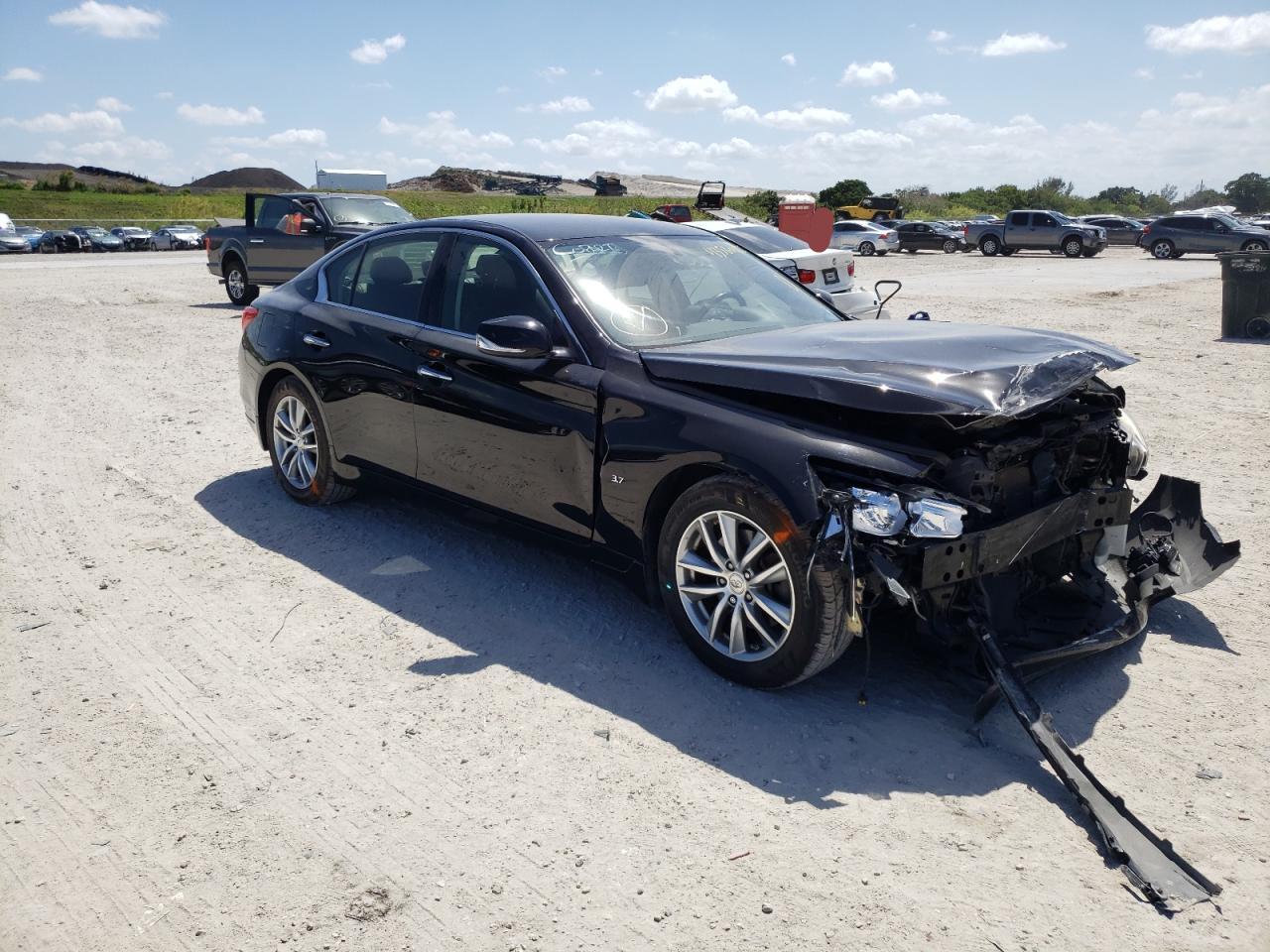 INFINITI Q50 BASE 2015 with VIN JN1BV7APXFM337987 - Photo from auction