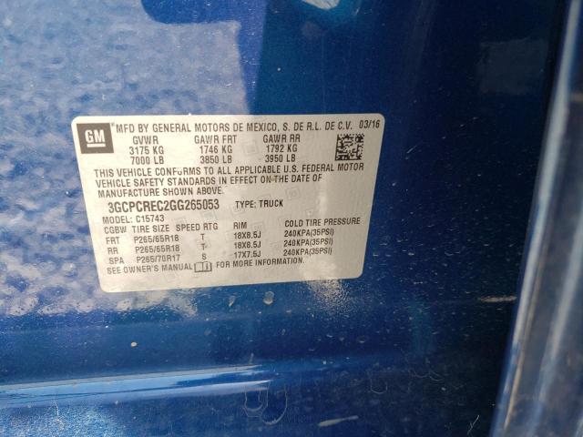 Photo 10 from auction – 2016 CHEVROLET SILVERADO with VIN 3GCPCREC2GG265053