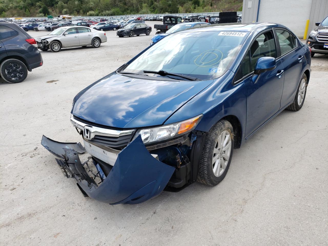 Photo 2 from auction – 2012 HONDA CIVIC EX with VIN 2HGFB2F81CH537801
