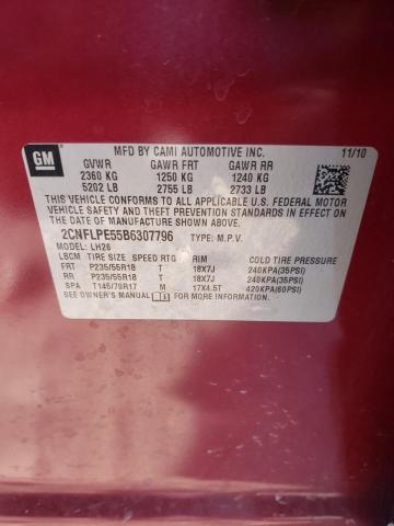 Photo 10 from auction – 2011 CHEVROLET EQUINOX LT with VIN 2CNFLPE55B6307796