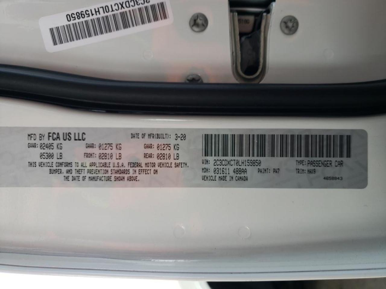 Photo 10 from auction – 2020 DODGE CHARGER R/ with VIN 2C3CDXCT0LH159850
