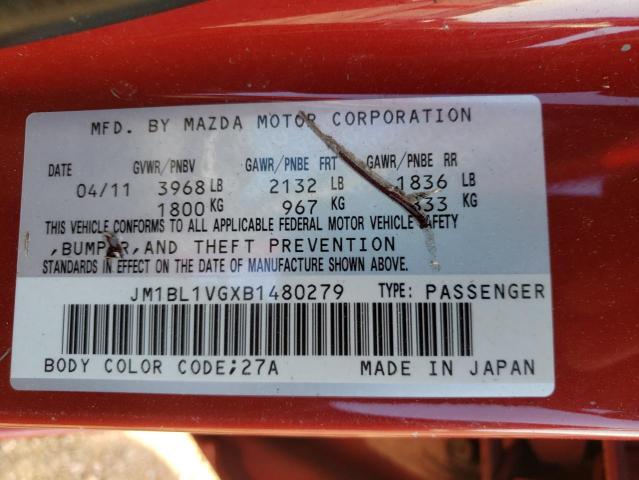 Photo 10 from auction – 2011 MAZDA 3 I with VIN JM1BL1VGXB1480279