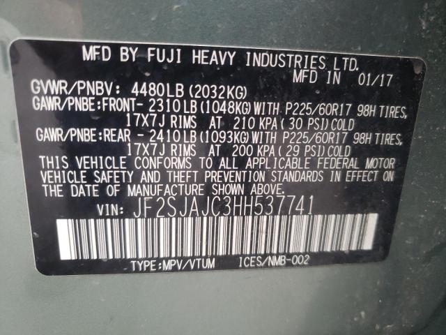 Photo 10 from auction – 2017 SUBARU FORESTER 2 with VIN JF2SJAJC3HH537741