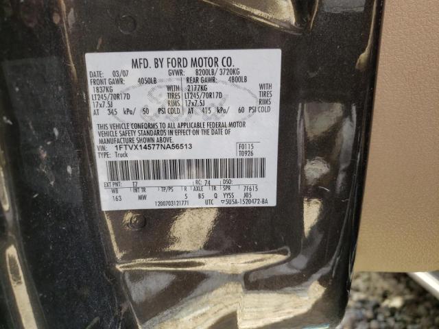 Photo 10 from auction – 2007 FORD F150 with VIN 1FTVX14577NA56513