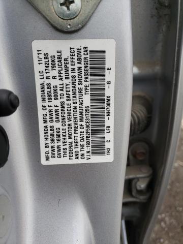 Photo 10 from auction – 2012 HONDA CIVIC LX with VIN 19XFB2F59CE317256