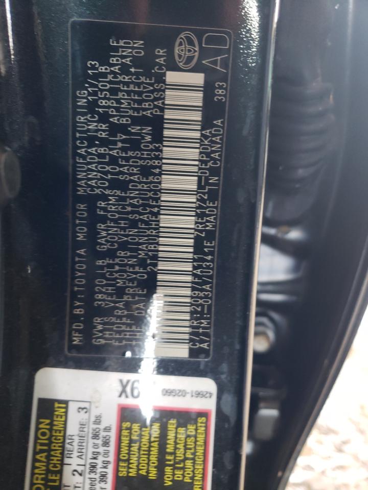 Photo 10 from auction – 2014 TOYOTA COROLLA L with VIN 2T1BURHE4EC064833