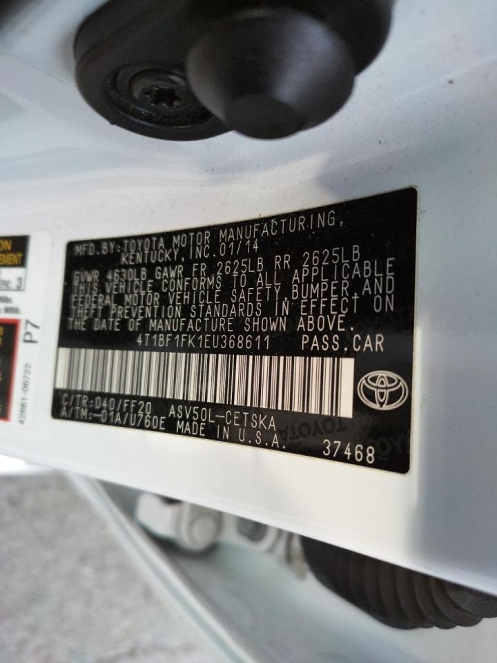 Photo 10 from auction – 2014 TOYOTA CAMRY L with VIN 4T1BF1FK1EU368611